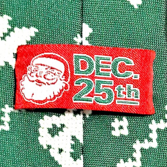 DEC. 25th Green Christmas Tie - Picture 7 of 10